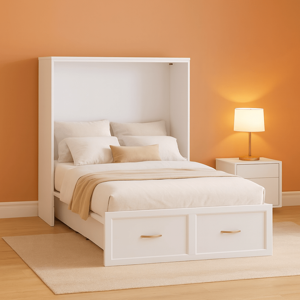 Twin Size Murphy Bed Cabinet With Built In Charging Station