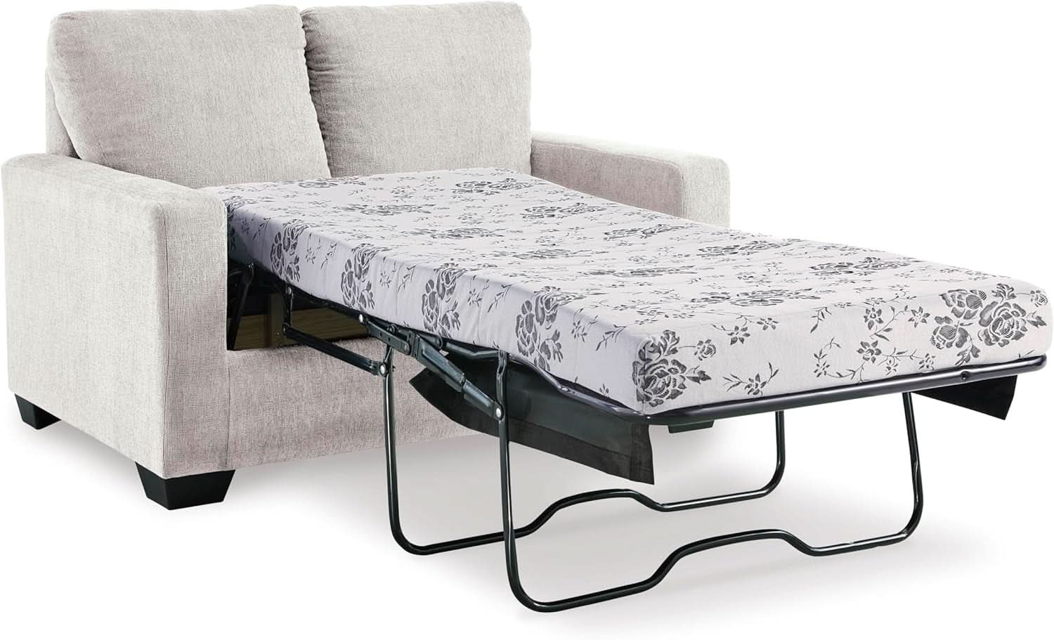 Twin White Premium Ultra Vision Memory Foam Sofa Sleeper