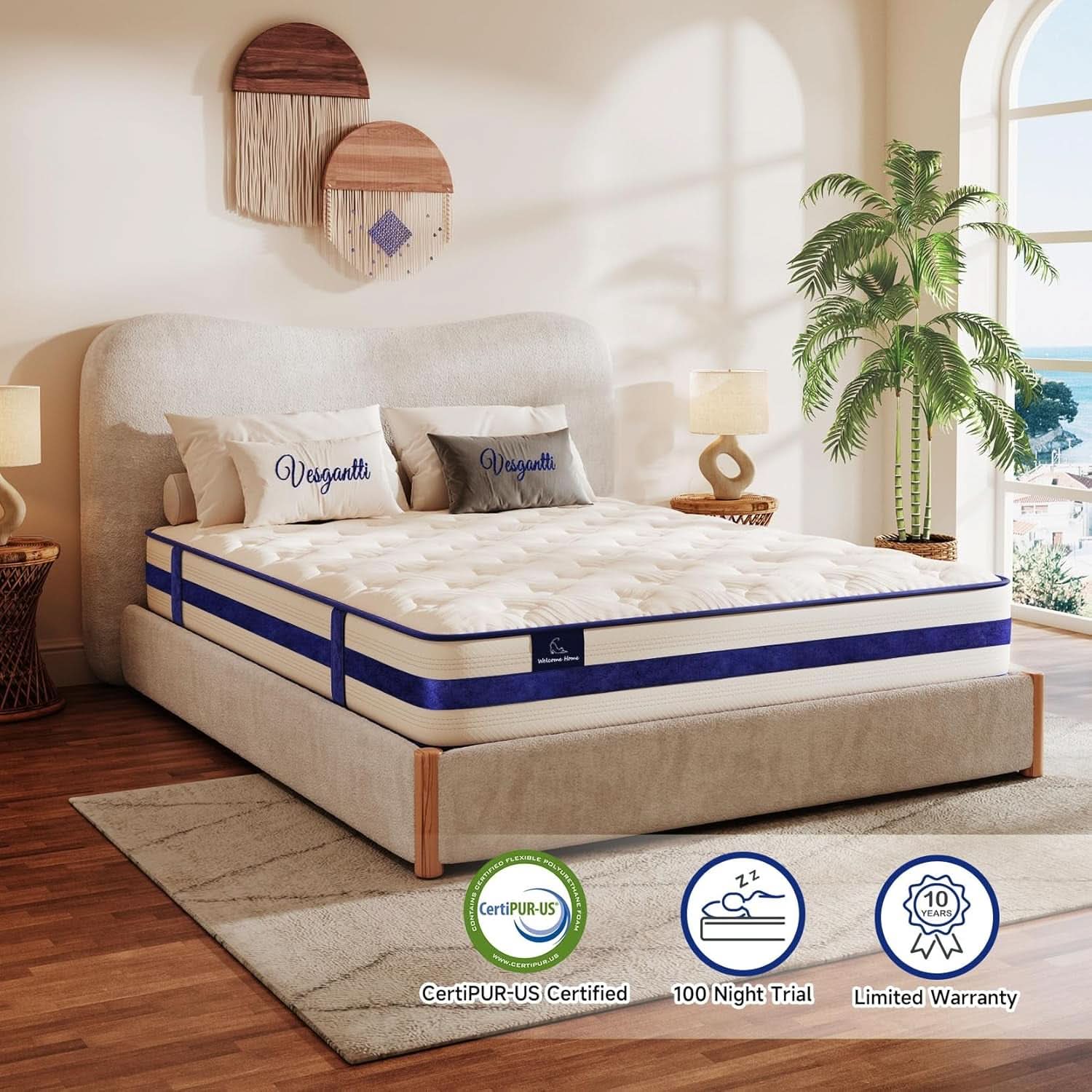 Twin XL 12Inch Hybrid Breathable MemoryFoam Pocket Springs Mattress
