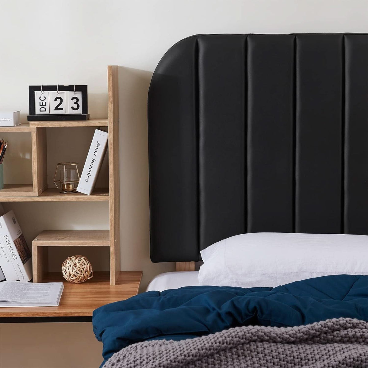 Twin XL Faux Leather Headboard Easy Installation Dorm Room