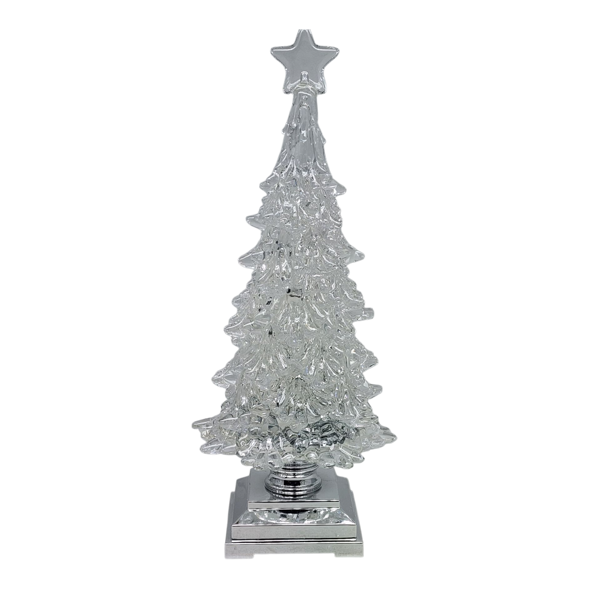Twinkling Frost Lighted Waterglobe Tree - 12.5"
