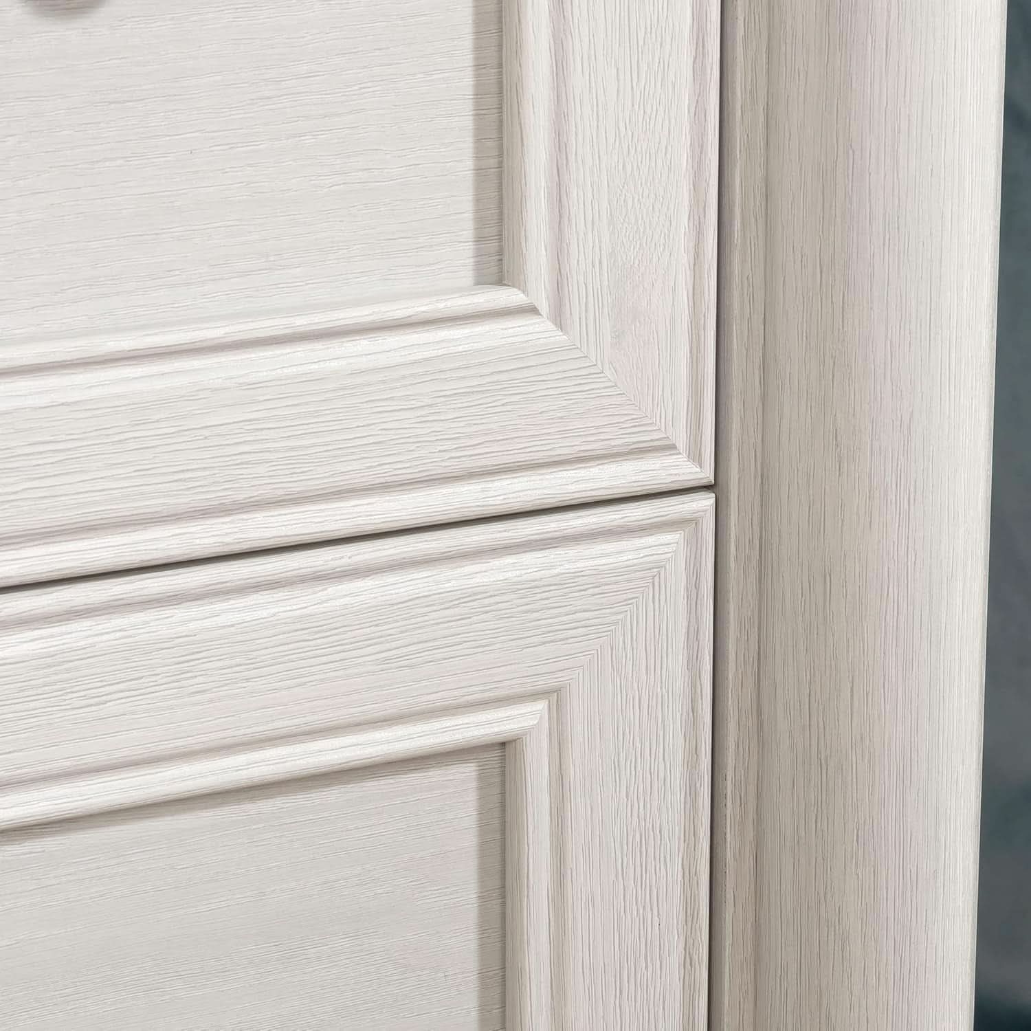 Two Drawer File Cabinet In Glacier Oak With Interlocking Drawers