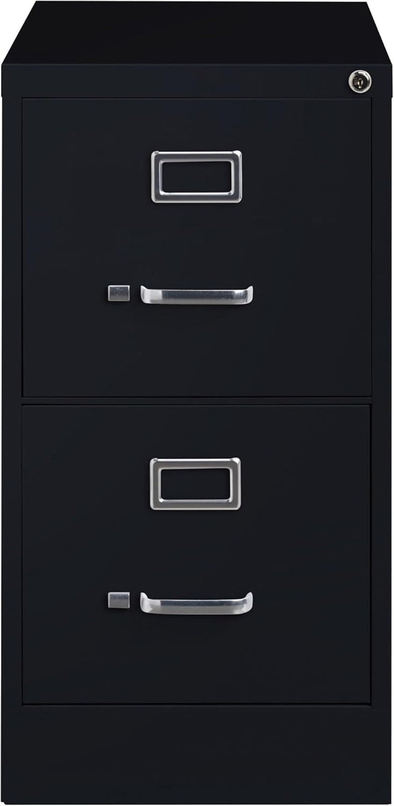 Two-Drawer Locking Vertical File Cabinet 15 x 26.5 x 28.375 Inch Heavy-Duty Steel Construction