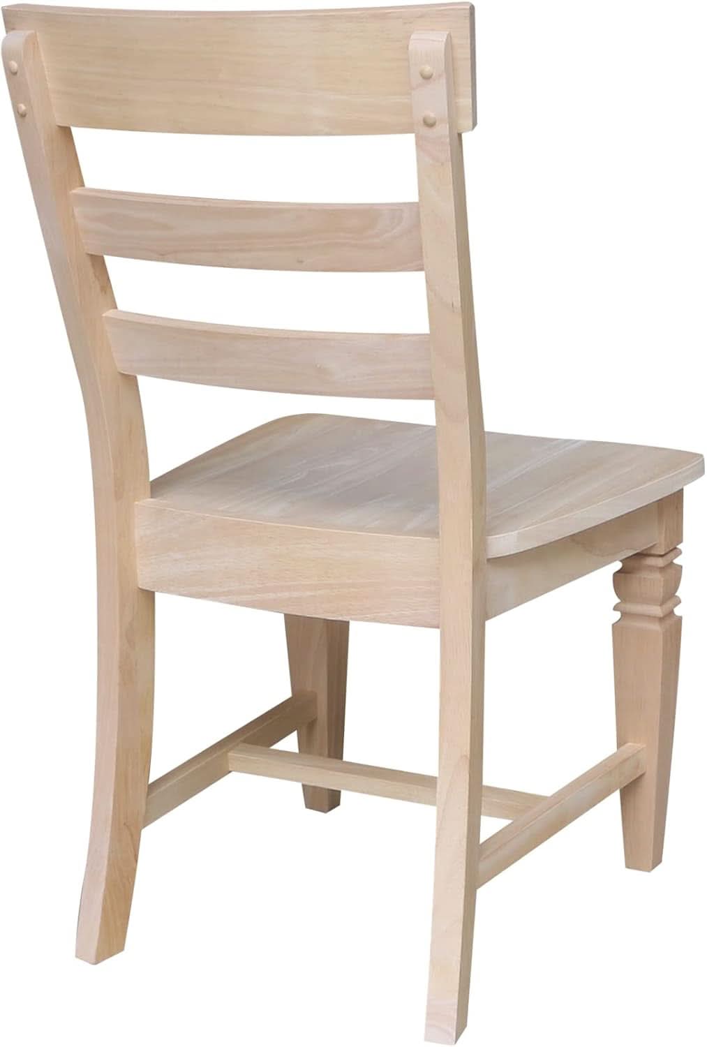 Two Java Dining Chairs Unfinished Parawood 225 Lb Capacity
