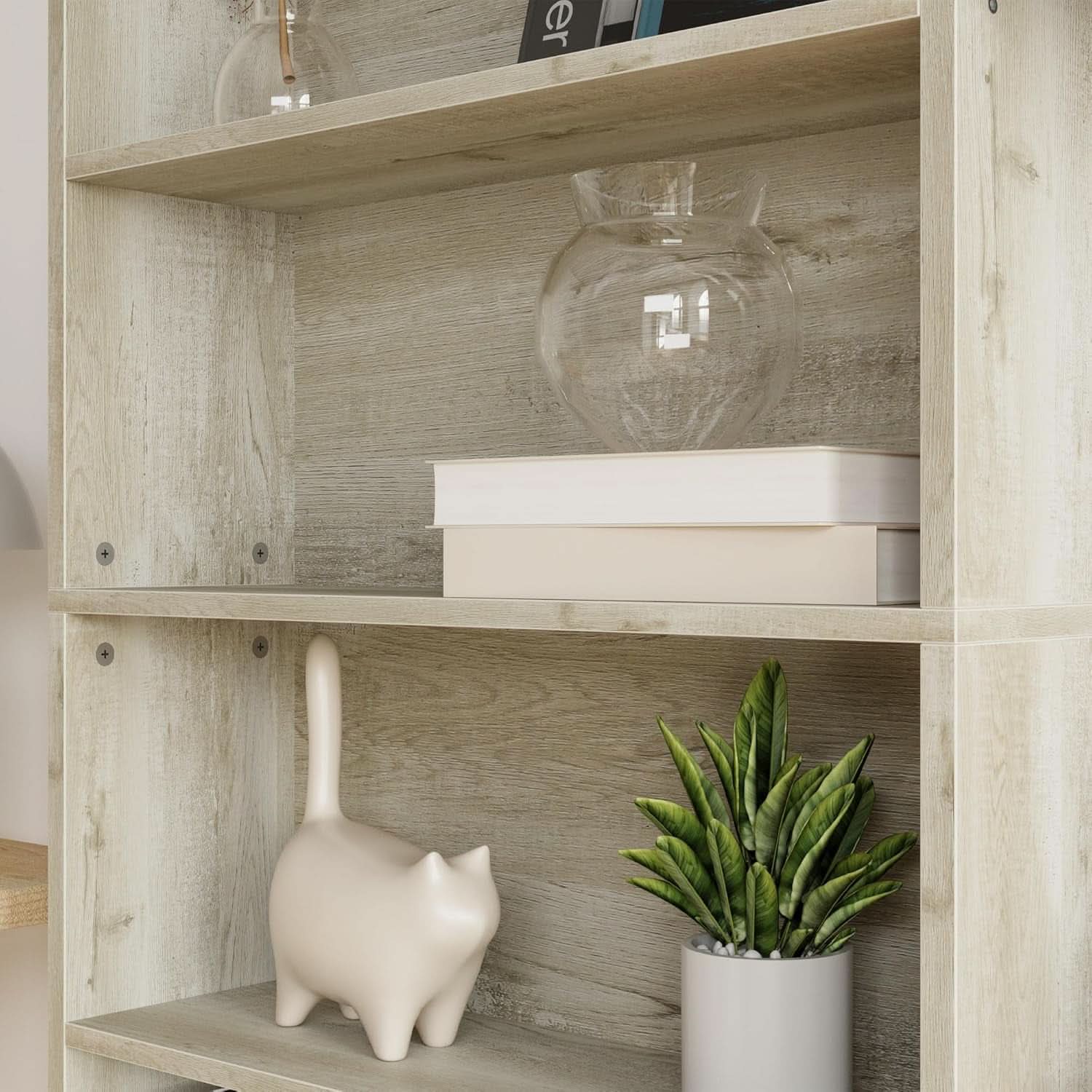 Two Pack 70 Inch Floorstanding Bookcase With Six Tiers