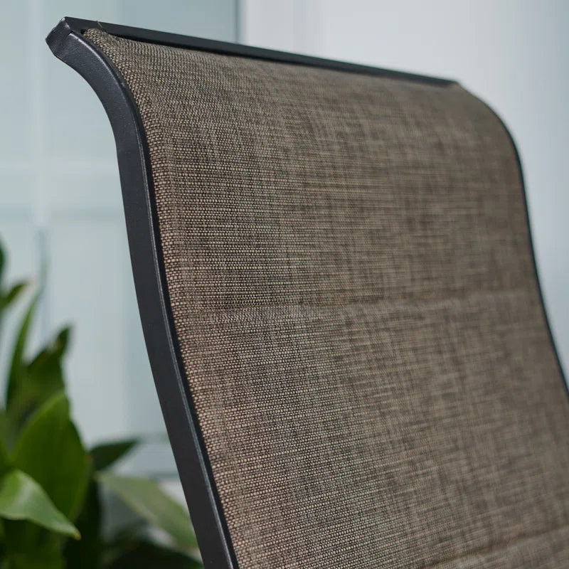 Two Person Outdoor Swivel Chairs With Wood Table Top