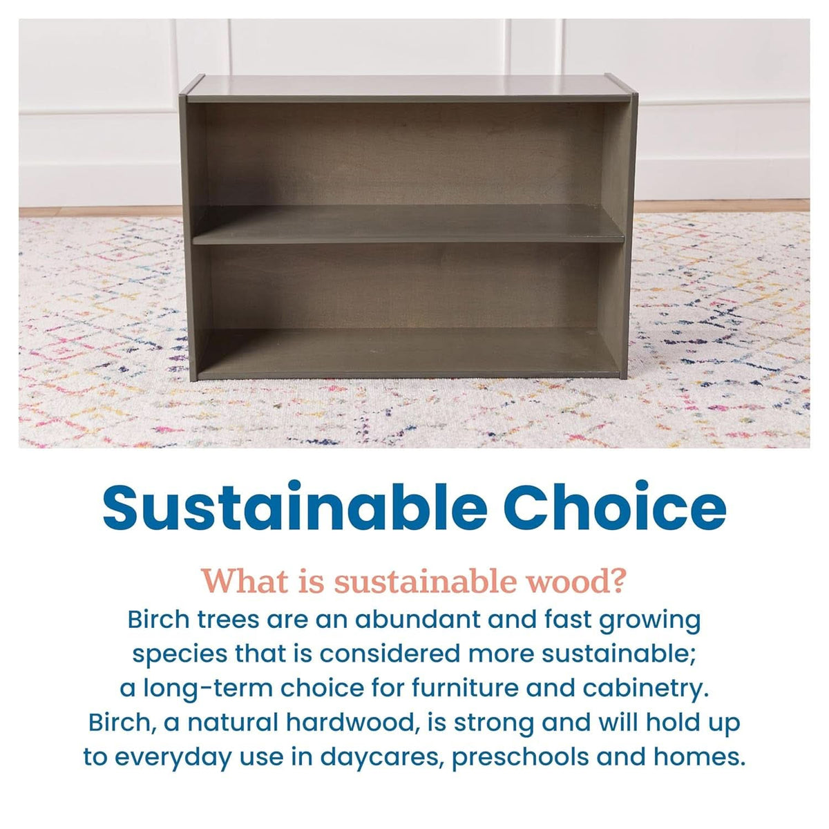 Two Shelf Storage Cabinet 24In Grey Wash Kids Bookshelf