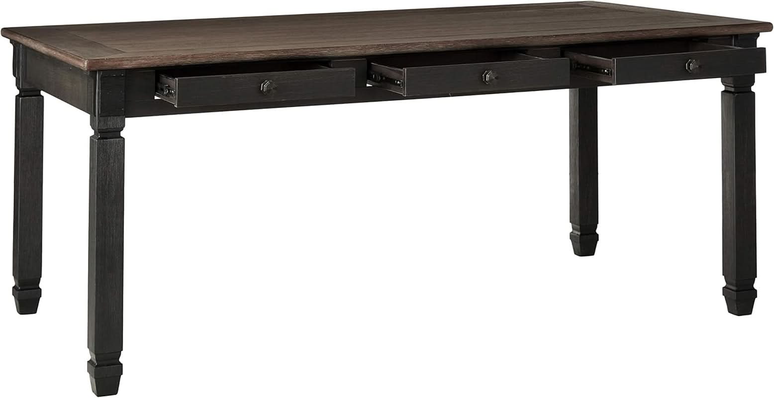 Tyler Creek Farmhouse Dining Table With Drawers Seats 6