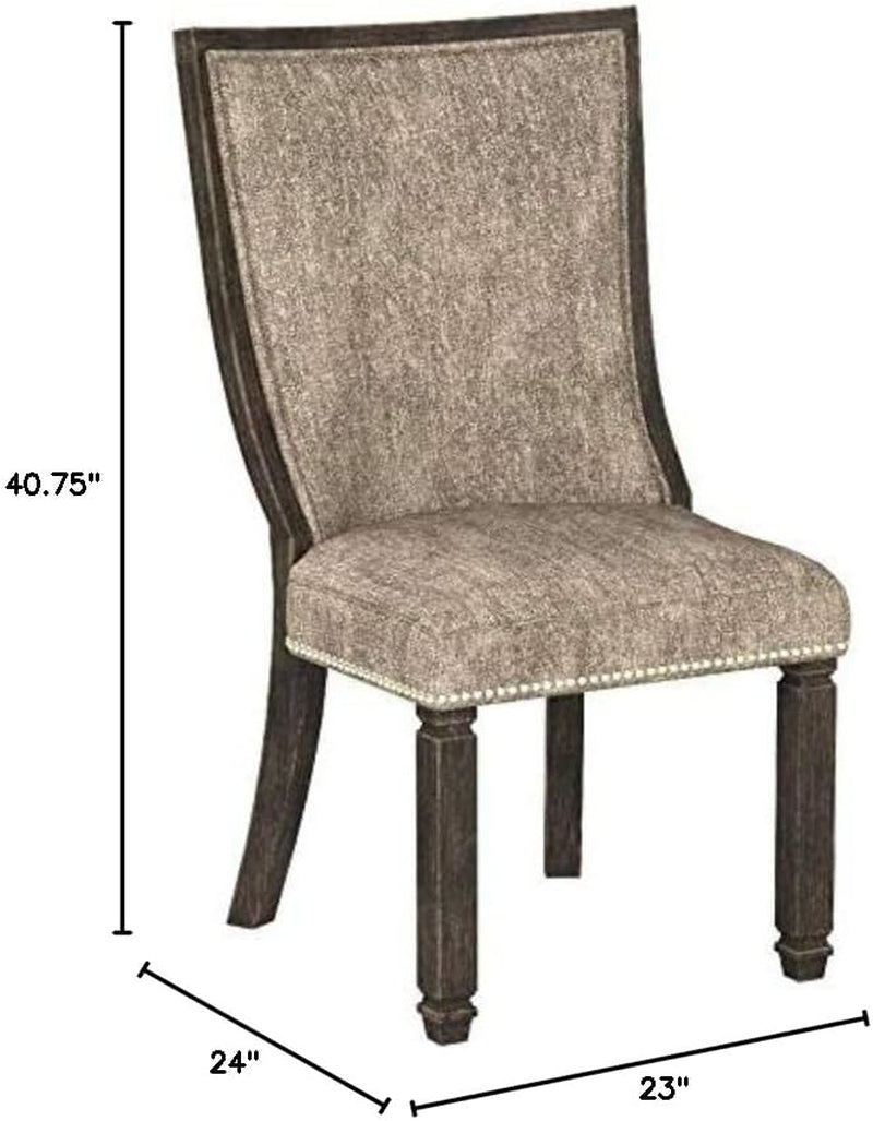 Tyler Creek Urban Farmhouse Upholstered Dining Chair Set Of Two Almost Black