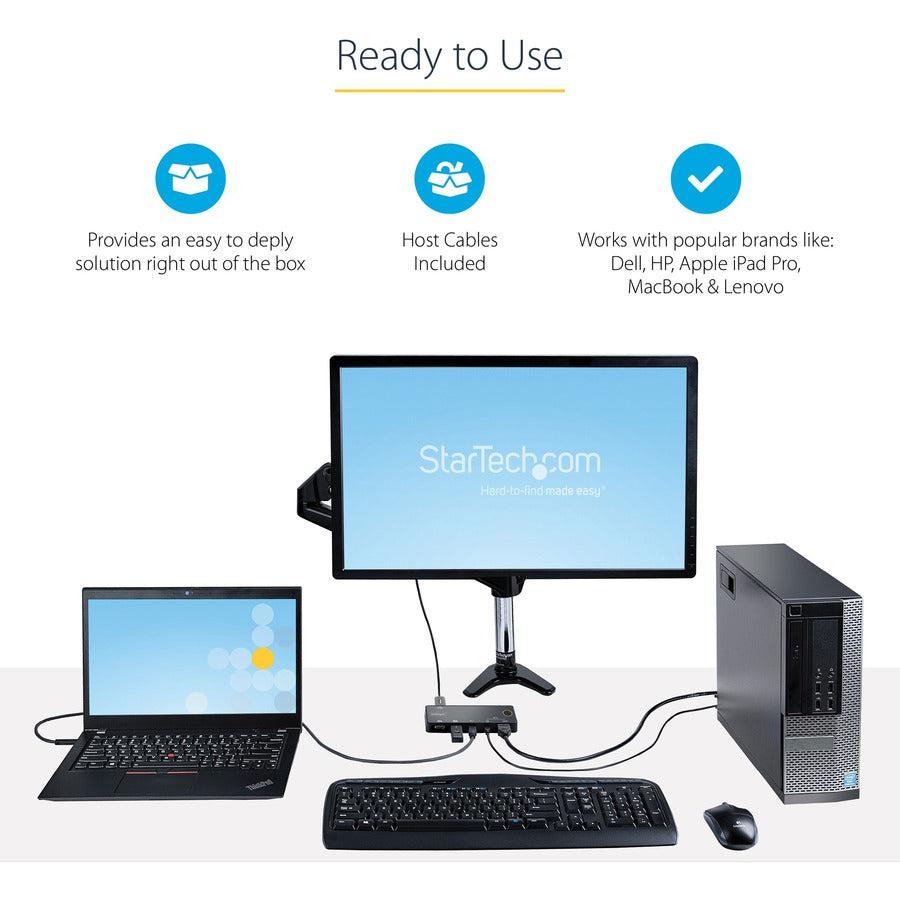 USB-C HDMI KVM Switch - 2 Port 4K 60Hz Computer Switching | StarTech.com SV221HUC4K