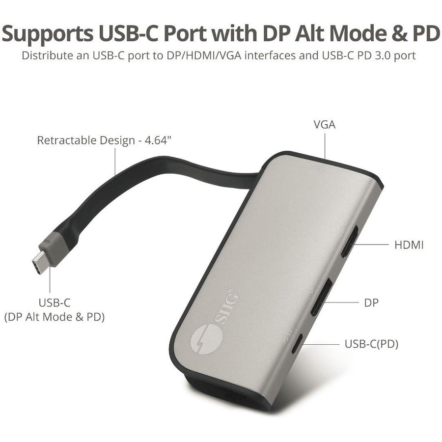 USB-C to Multi-Video MST Hub with 100W PD 3.0 - 4K@60Hz Ultra HD CB-TC0G11-S1