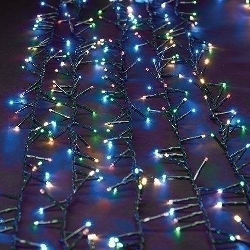 USB powered 1000 Superbright LED (82 foot) Green Wire Multifunction Lights with Timer - Multicolor