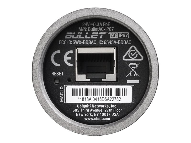 Ubiquiti Bullet Bridge Dual Band AC Titanium IP67 Outdoor Wireless Backhaul