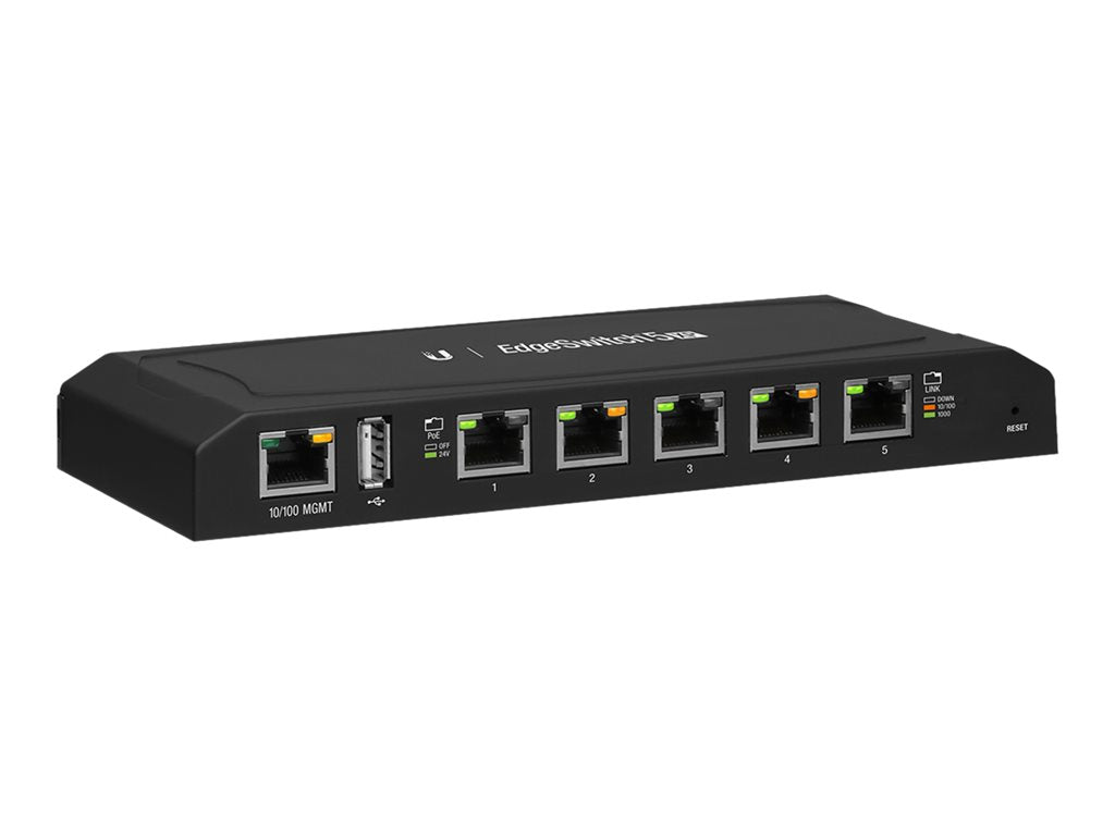 Ubiquiti EdgeSwitch ES-5XP - Switch - managed - 5 x 10/100/1000 (PoE) - wall-mountable - PoE