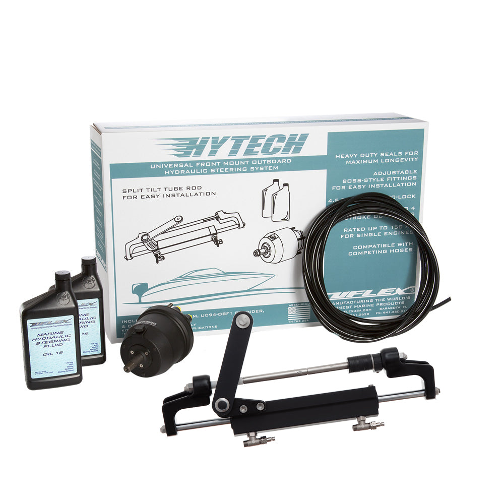 Uflex HYTECH 1.1 Front Mount OB System up to 175HP - Includes UP20 FM Helm, 2qts of Oil,