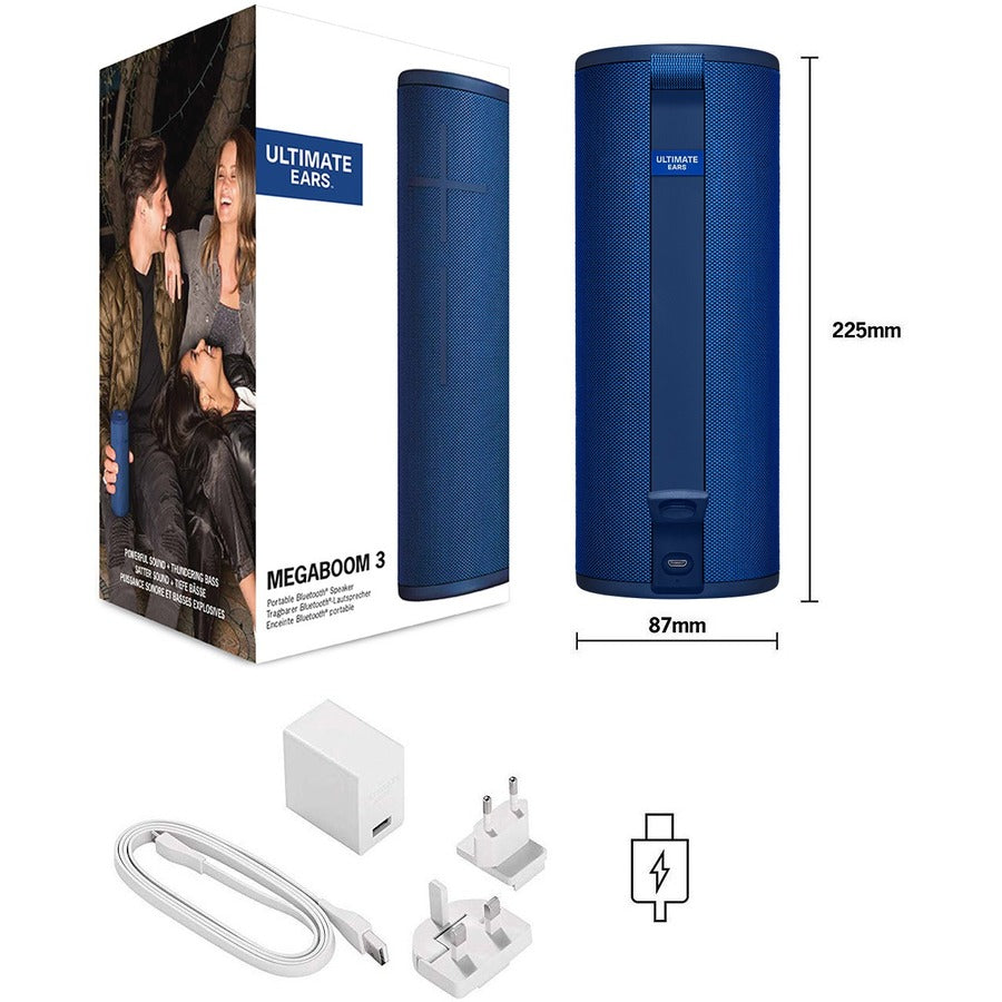 Ultimate Ears MEGABOOM 3 Portable Bluetooth Speaker System - Lagoon Blue 984-001392
