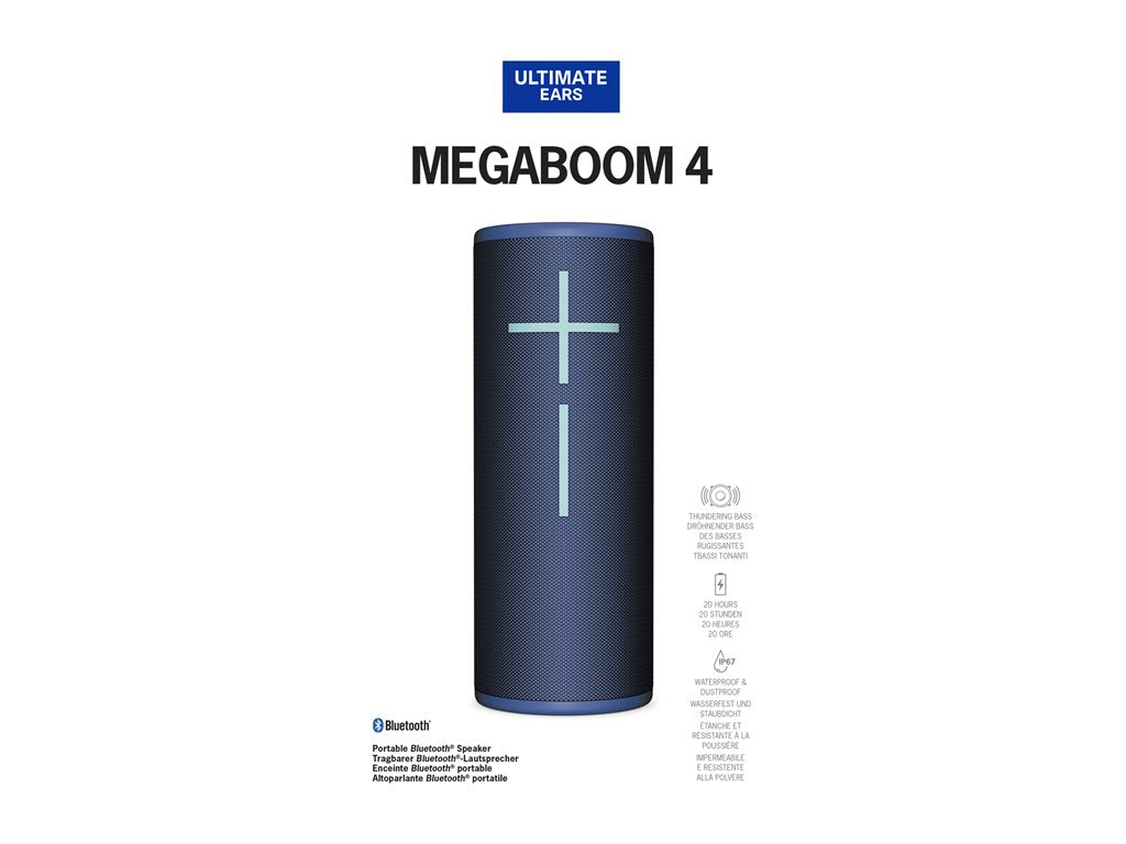 Ultimate Ears MEGABOOM 4 - Speaker - for portable use - wireless - Bluetooth - App-controlled - cobalt blue 984-001989