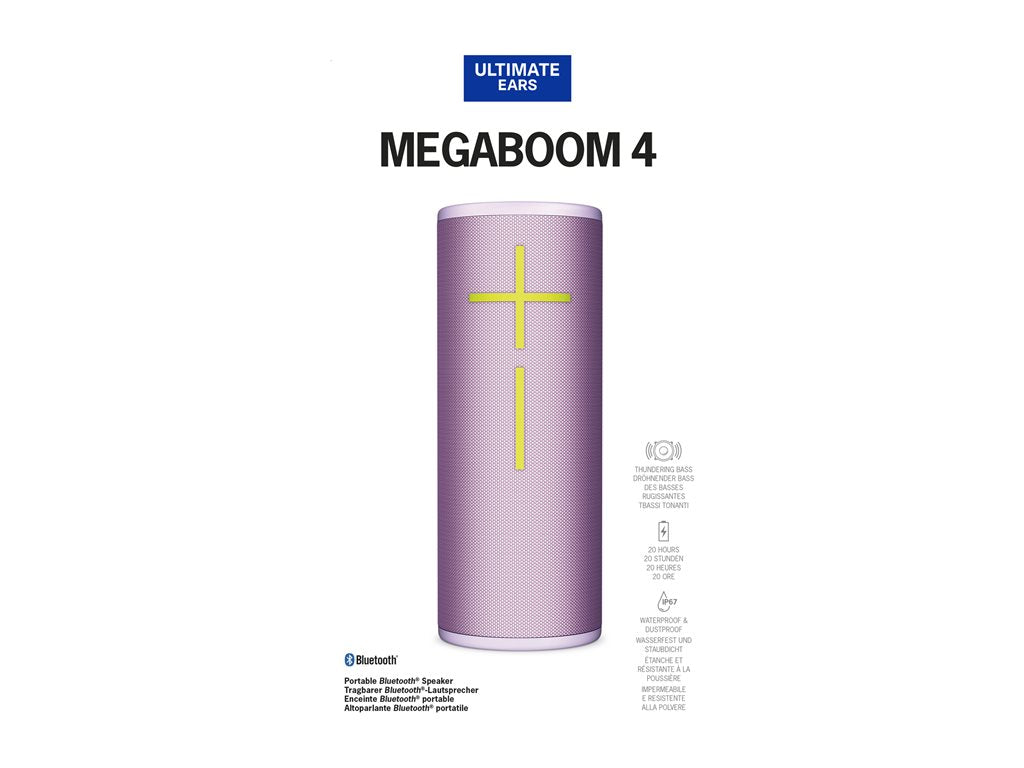 Ultimate Ears MEGABOOM 4 - Speaker - for portable use - wireless - Bluetooth - App-controlled - enchanting lilac 984-001999