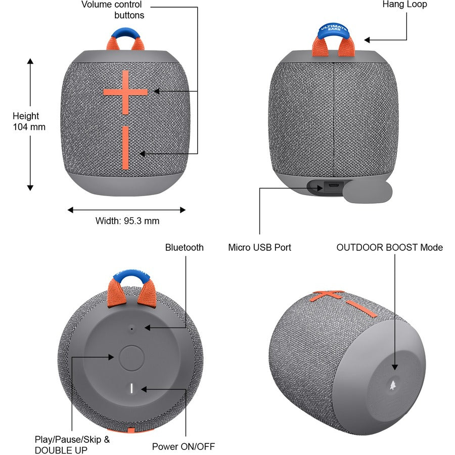 Ultimate Ears Wonderboom 2 Grey, Orange