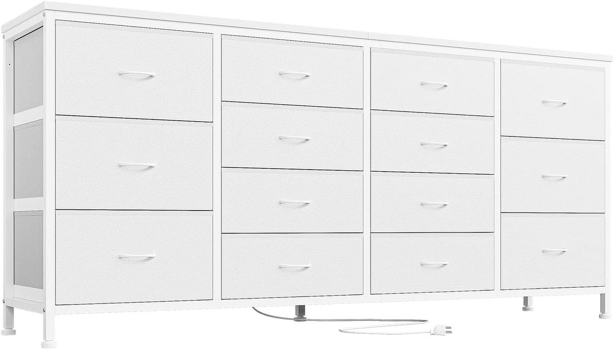Ultramodern White 63 Inch TV Stand With Integrated Storage