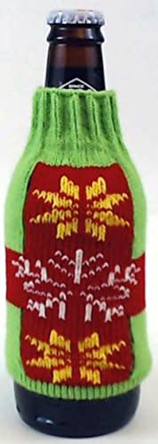 Uncle Bob's Ugly Sweater Beer Bottle Covers - Red Penguin