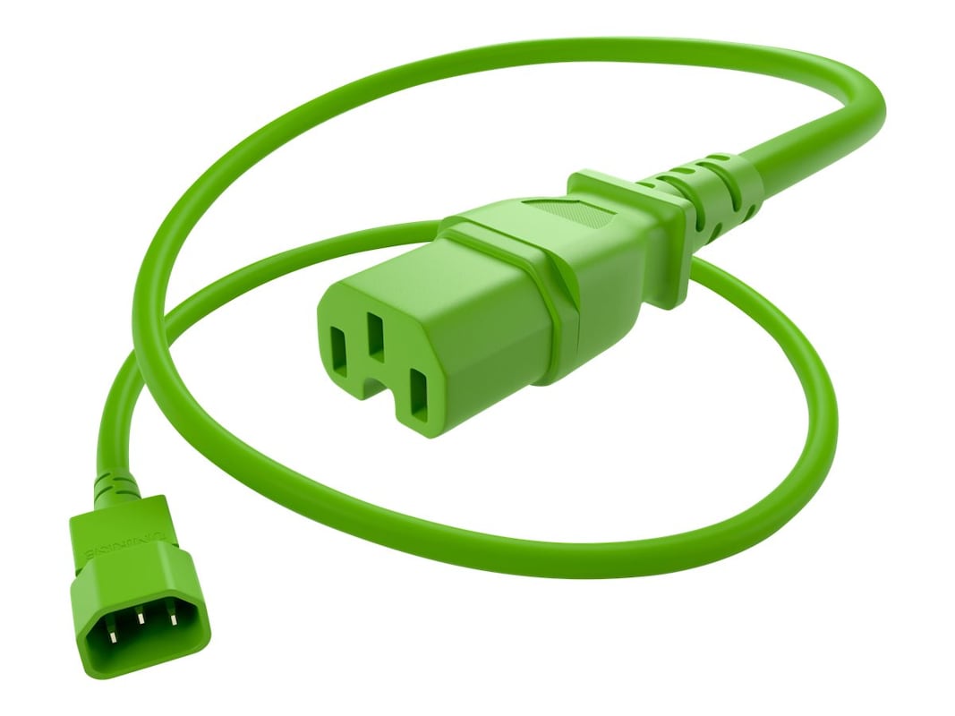 Unirise 10ft Green Power Cord C14-C15 PWCD-C14C15-15A-10F-GRN