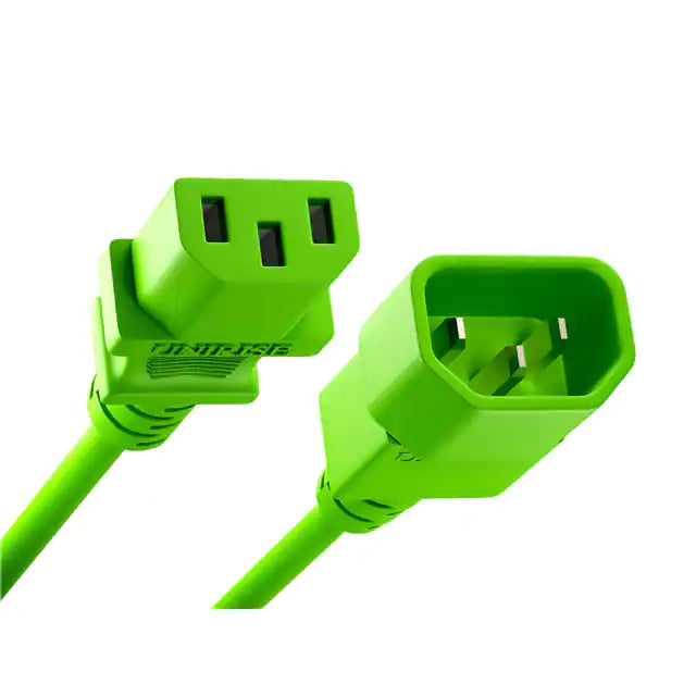 Unirise 3ft Power Cord C13-C14 Green PWRC13C1403FGRN