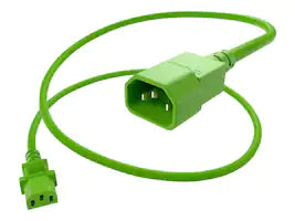 Unirise 8ft Power Cord C13-C14 Green PWRC13C1408FGRN