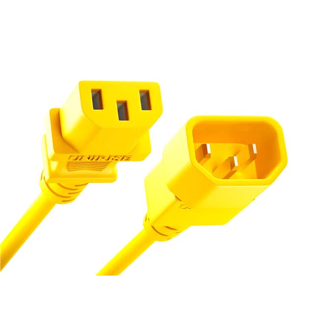 Unirise 8ft Power Cord C13-C14 Yellow PWRC13C1408FYLW