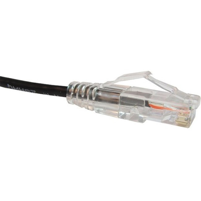 Unirise Clearfit Slim Cat6 Patch Cable, Snagless, Black, 5ft CS6-05F-BLK