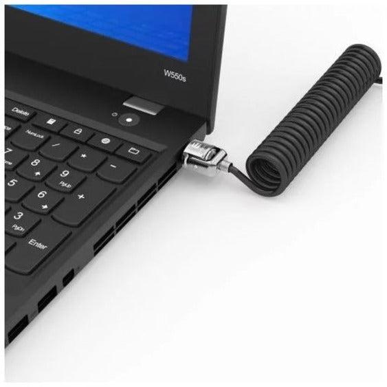 Universal Coiled Security Cable Lock T-bar with peripheral Security Trap