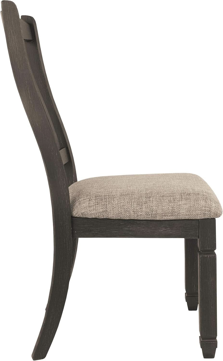 Upholstered Dining Chair 20 Inch Antique Black Set Of 2