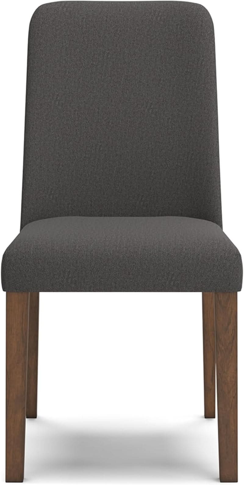 Upholstered Dining Chair, Foam Cushion, Dark Gray Set Of 2