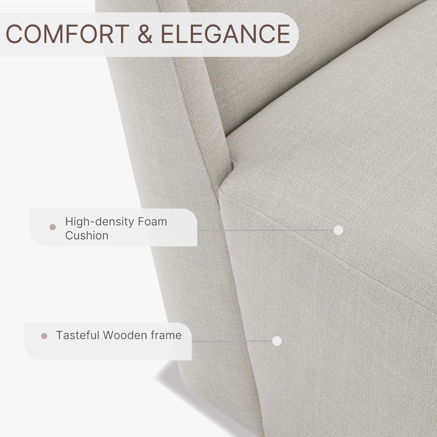 Upholstered Dining Chair With Casters For Dining Rooms