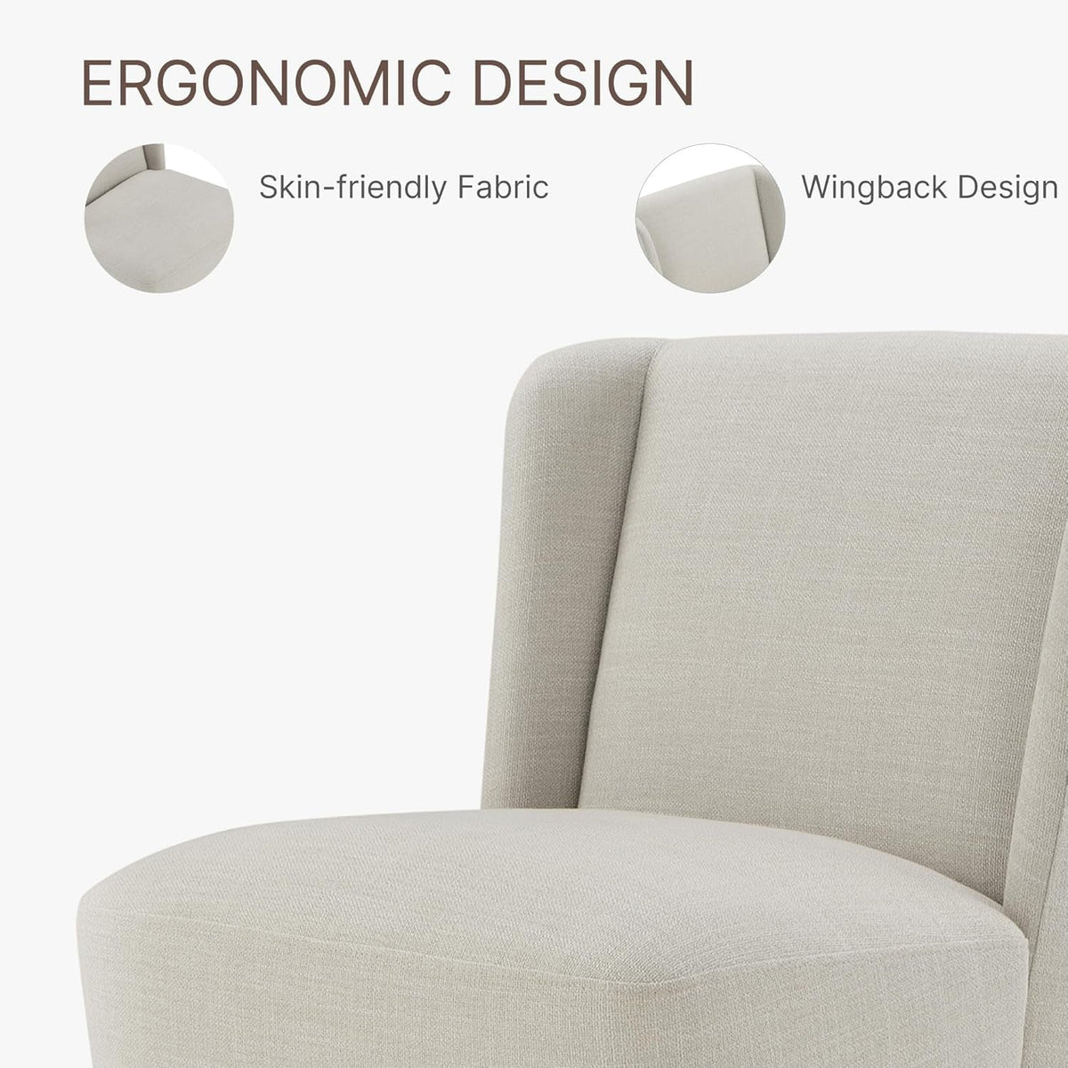 Upholstered Dining Chair With Casters For Dining Rooms