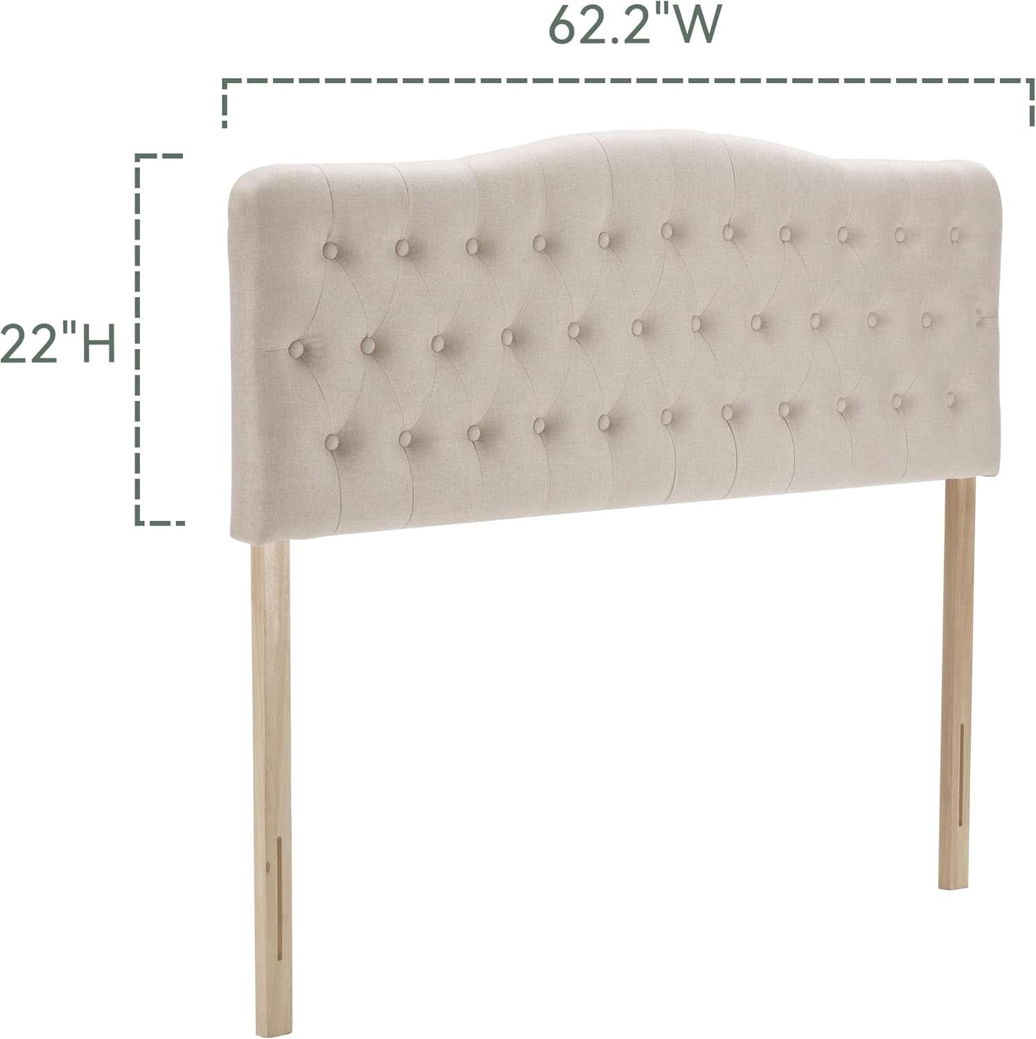 Upholstered Queen Headboard with Adjustable Height and Style