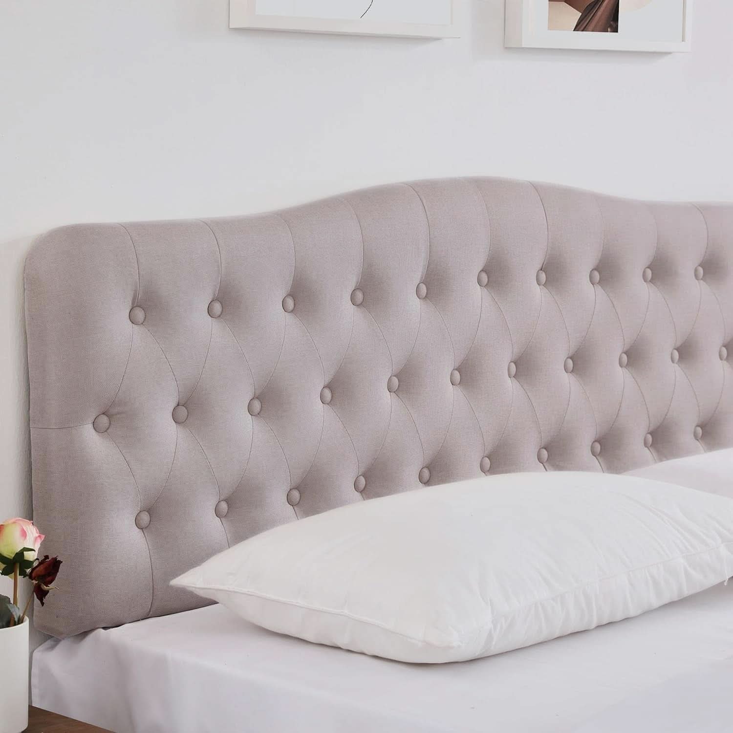 Upholstered Queen Headboard with Adjustable Height and Style