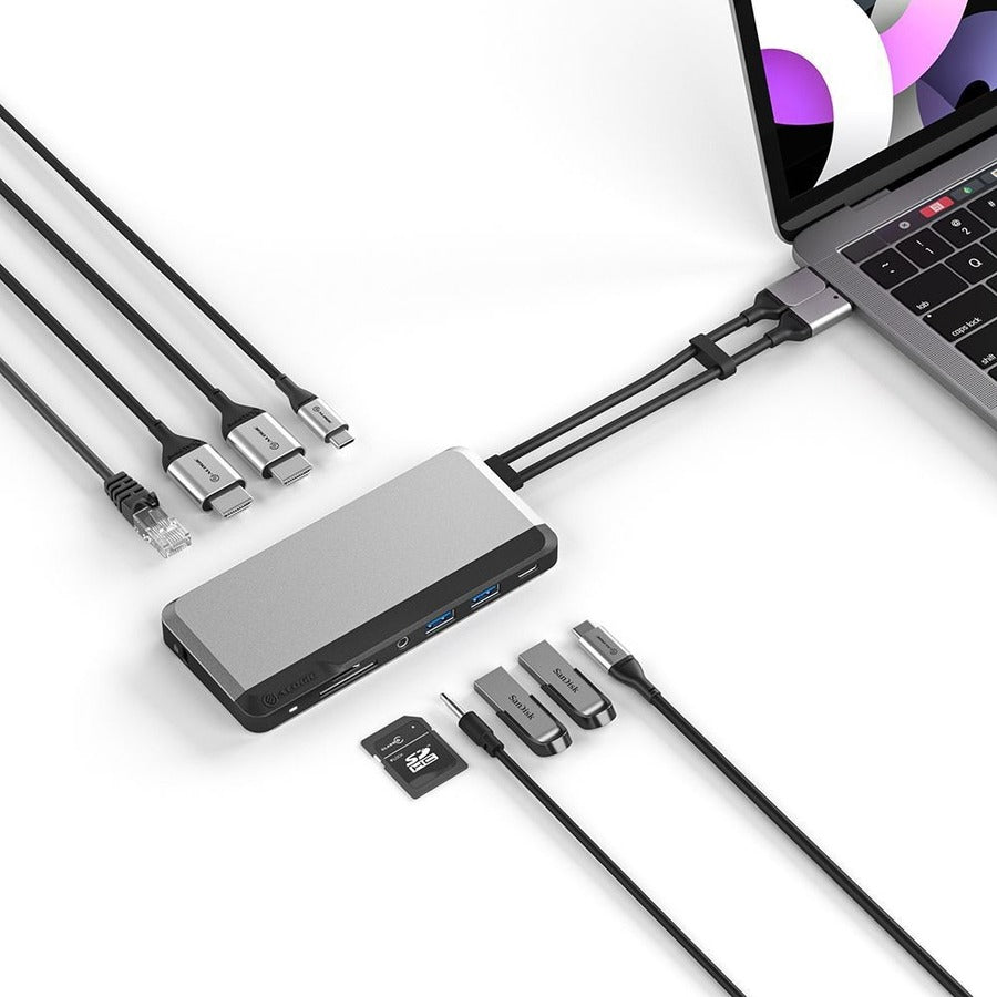 Usb-C Dual Display Super Dock,10In1 4K 60Hz Support Space Grey