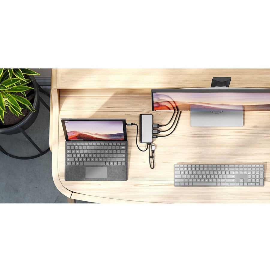 Usb-C Dual Display Super Dock,10In1 4K 60Hz Support Space Grey