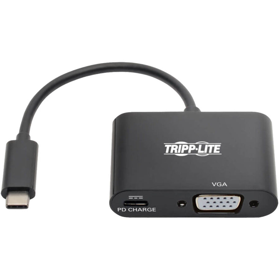 Usb C Vga Adapter W/Pd Charging,1080P Black Usb Type C To Vga