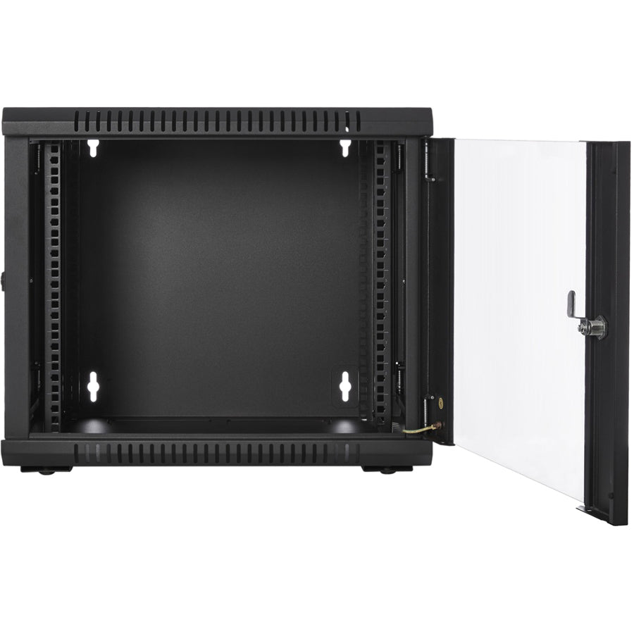 V7 9U Rack Wall Mount Glass Door Enclosure RMWC9UG450-1N