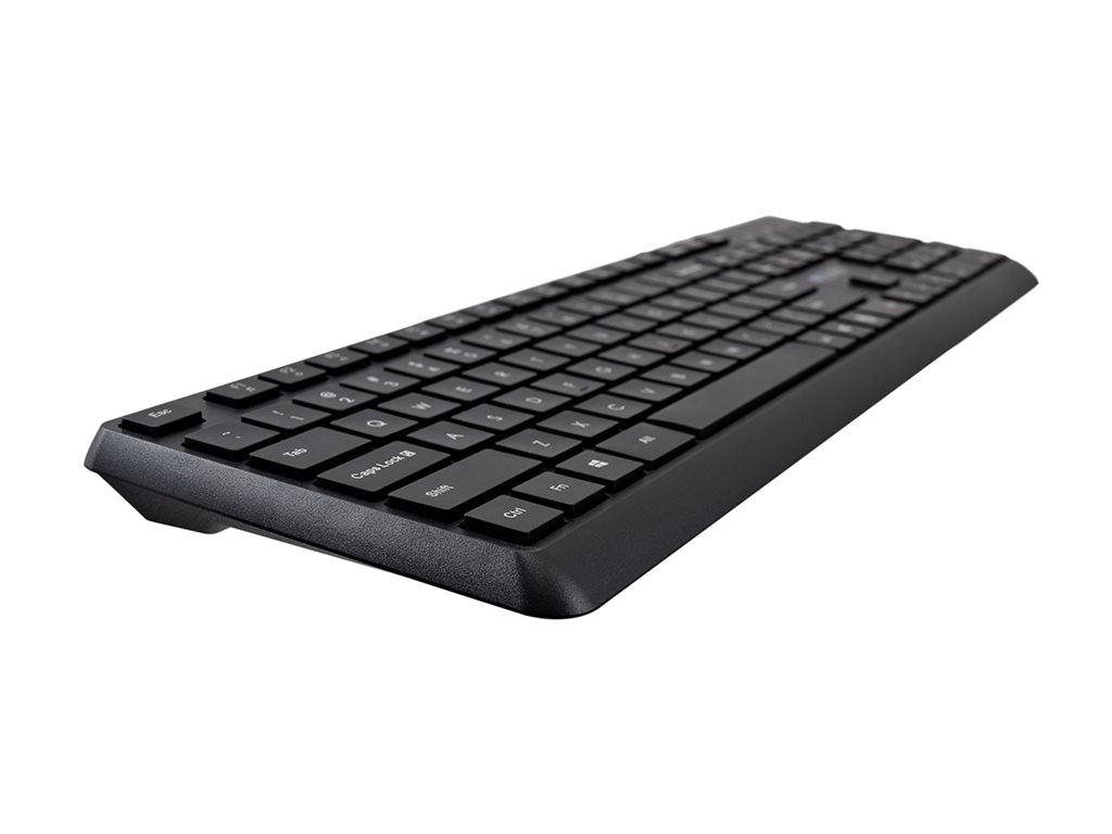 V7 CKU350US - Keyboard and mouse set - 100% - full size - USB - QWERTY - US - black