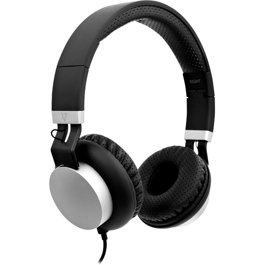 V7 Lightweight On-Ear Headphones - Black/Silver HA601-3NP
