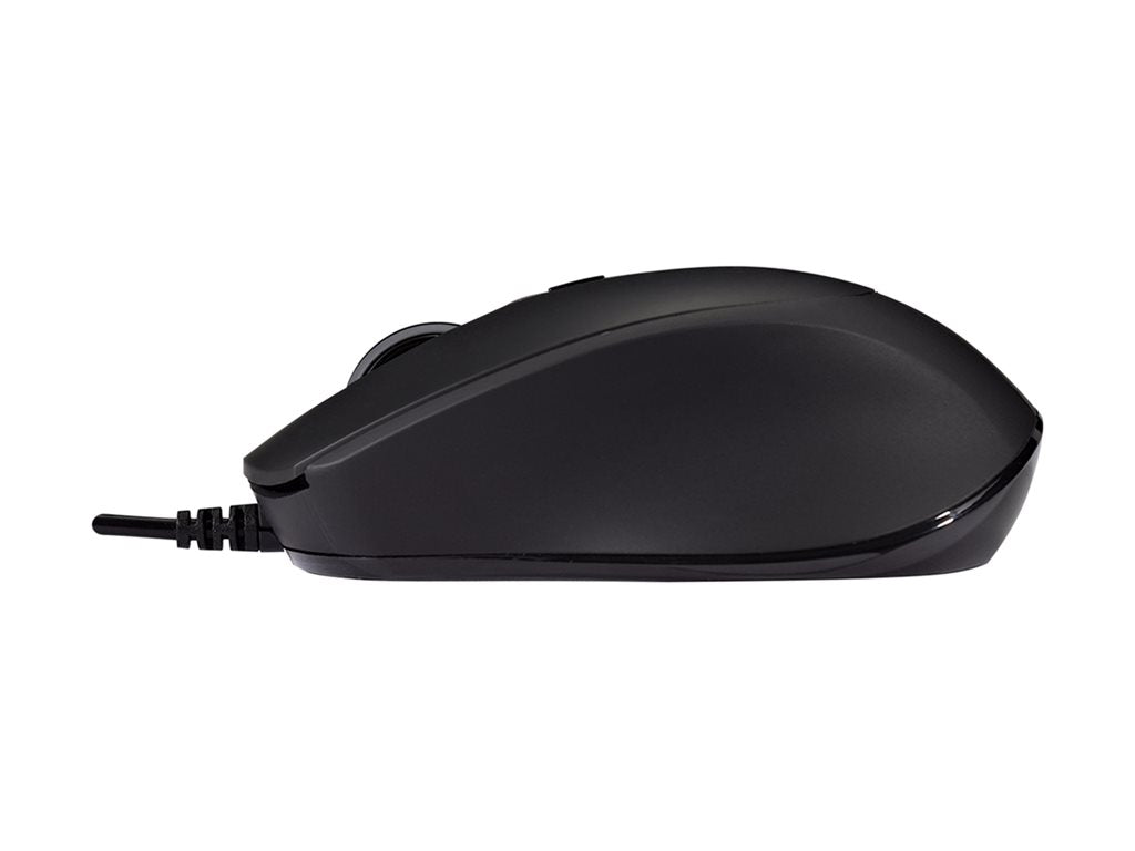 V7 MU350 - Mouse - Pro Silent - optical - 4 buttons - wired - USB