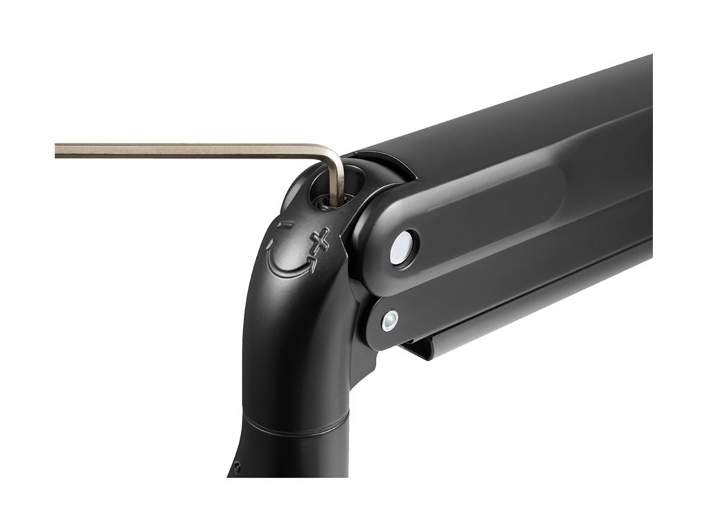 V7 - Mounting kit (articulating arm, 2 VESA plates, clamp base) - for 2 LCD displays - heavy duty, gas spring - plastic,