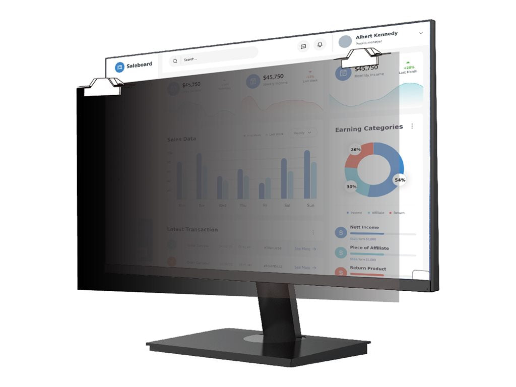 V7 Privacy Filter Magnetic - Notebook privacy filter - removable - magnetic - 24",V7 Privacy Filter Magnetic - notebook