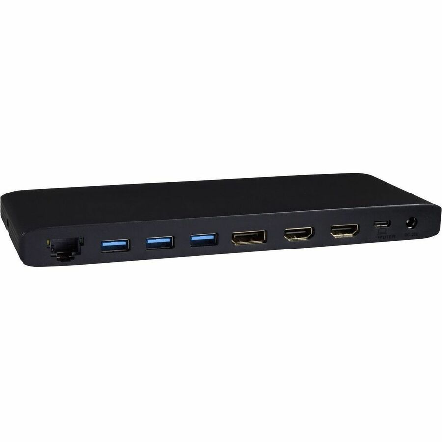 V7 USB-C Alt Mode Triple Display Docking Station - Memory Card Reader - SD microSD - USB T