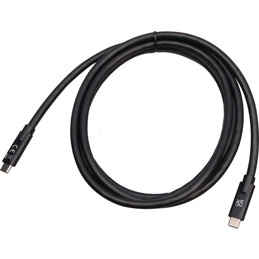 V7 USB-C Male to USB-C Male Cable USB 3.2 Gen2 10 Gbps 3A 2m/6.6ft Black V7USBC10GB-2M