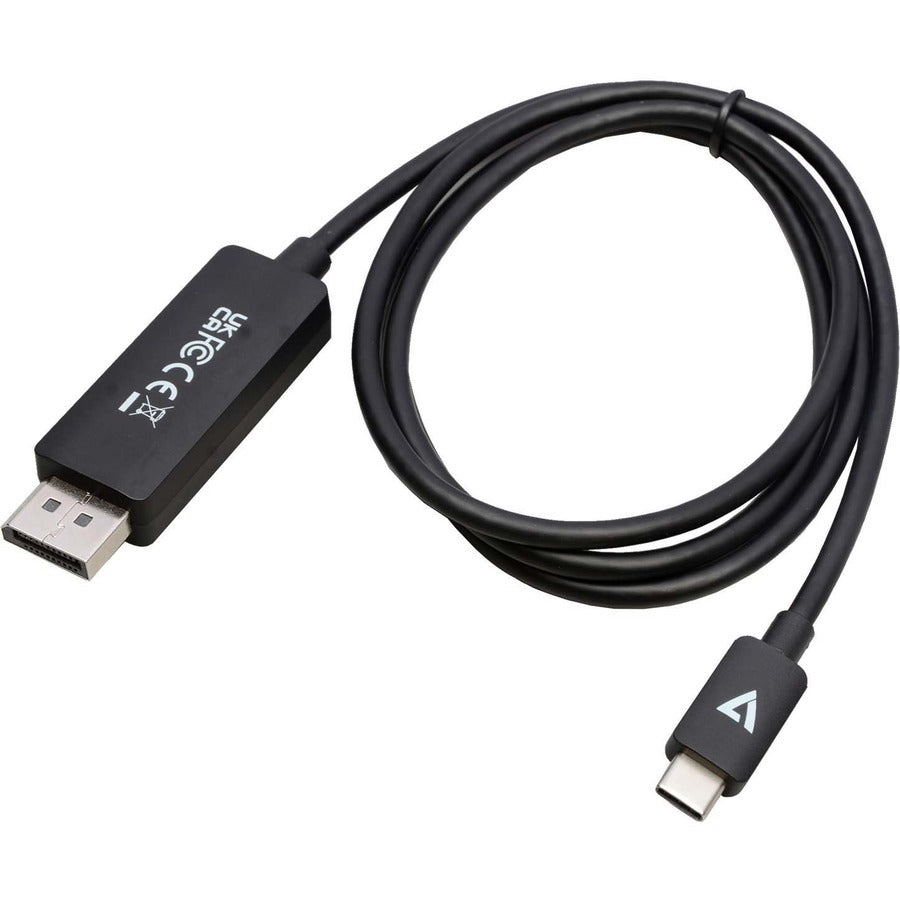 V7 USB-C Male to DisplayPort 1.4 Male 32.4 Gbps 8K/4K UHD V7USBCDP14-1M