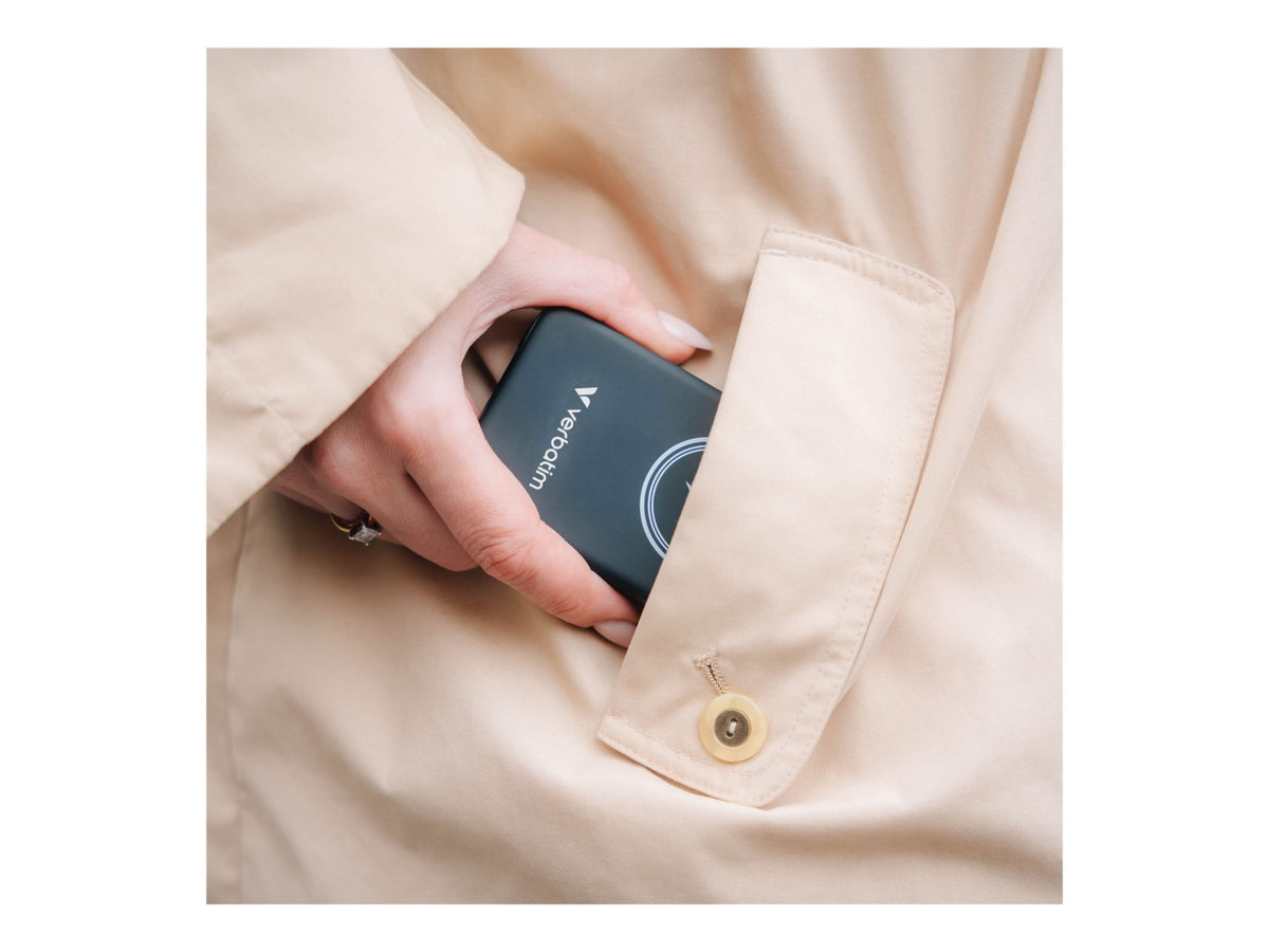 VERBATIM Charge n Go 10000mAh Magnetic Wireless Power Bank for On-the-Go